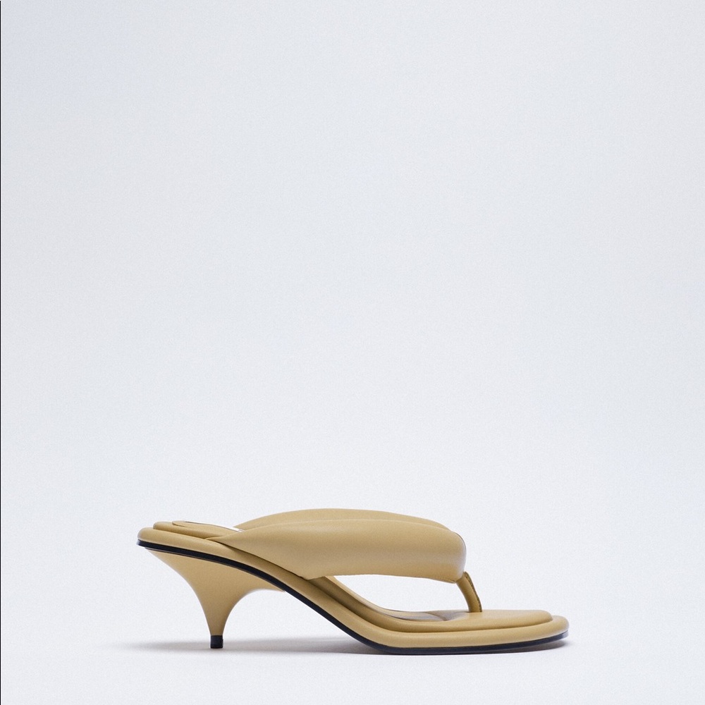 ZARA PADDED HEELED SANDALS 3671/710
